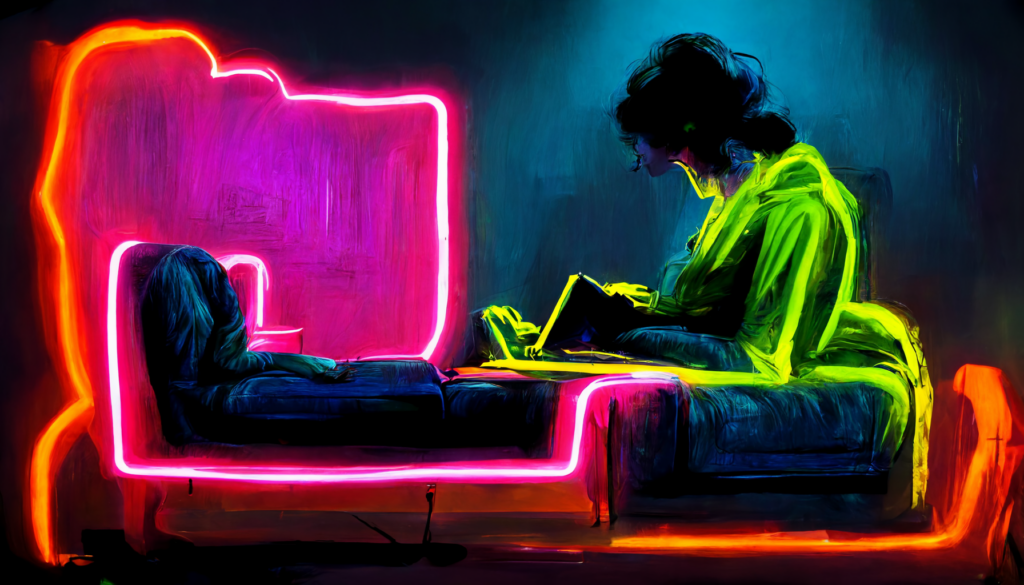 Woman finding eBook ideas that people will spend money on.